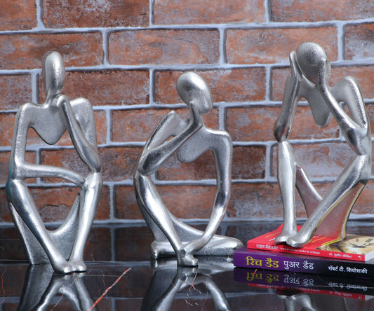 Men With Different Sentiments (Set of 3) Home Decor Metal Figurine Decorative Gift