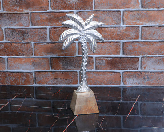 palm tree, wooden base
